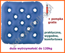 Poduszka pneumatyczna do siedzenia 44x44cm z pompką