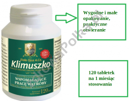 Tabletki Klimuszko wspierające prawidłową pracę wątroby 
