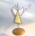 Aniołek żółty witrażowy ze stojakiem A15-1