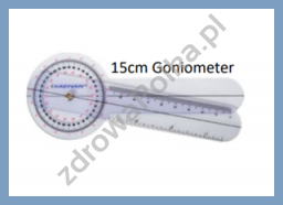 Goniometr plastikowy 360° długość 15 cm