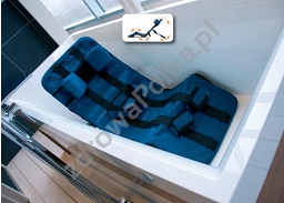 Leżak kąpielowy dla dzieci - pomoc w higienie dzieci, obciążenie do 30 kg, siedzisko