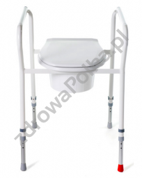 Krzesło toaletowe z wiadrem dla osób z usztywnieniem biodrowym