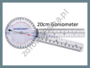 Goniometr plastikowy 360° długość 20 cm