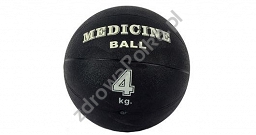 Piłka lekarska 4kg czarna duża średnica 20cm
