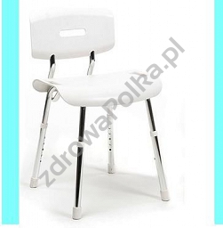 Krzesło prysznicowe z polerowanego aluminium 