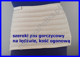 Pas gorczycowy na kręgosłup lędźwiowy szeroki