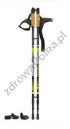 kijki Nordic Walking 2 częściowe 85 - 135cm czarne teleskopowe