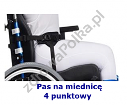 Pas biodrowo - udowy 4 punktowy, stabilizacja miednicy na wózku inwalidzkim