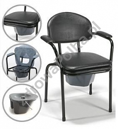 Krzesło toaletowe z pojemnikiem sanitarnym XXL do 175kg 