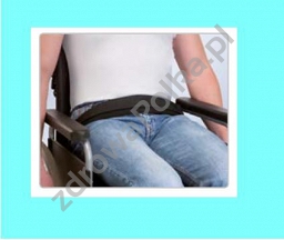 Pas miedniczny z zapięciem velcro, Pas stabilizacyjny mocowany do ramy wózka inwalidzkiego,