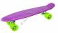 Deskorolka speed board fioletowa z zielonymi kółkami