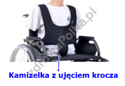 Kamizelka stabilizująca z zamkiem z ujęciem krocza