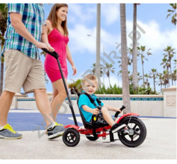 Rower trójkołowy dla dzieci od 2 do 5 lat z rączką do pchania, gokart na kółkach
