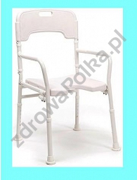 Krzesło prysznicowe składane z wycięciem higienicznym 