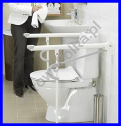 Poręcz łazienkowa składana ułatwia korzystanie z toalety