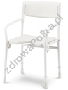 Składane krzesło prysznicowe z wycięciem higienicznym