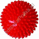 Piłka z kolcami średnica 9 cm kolor czerwony